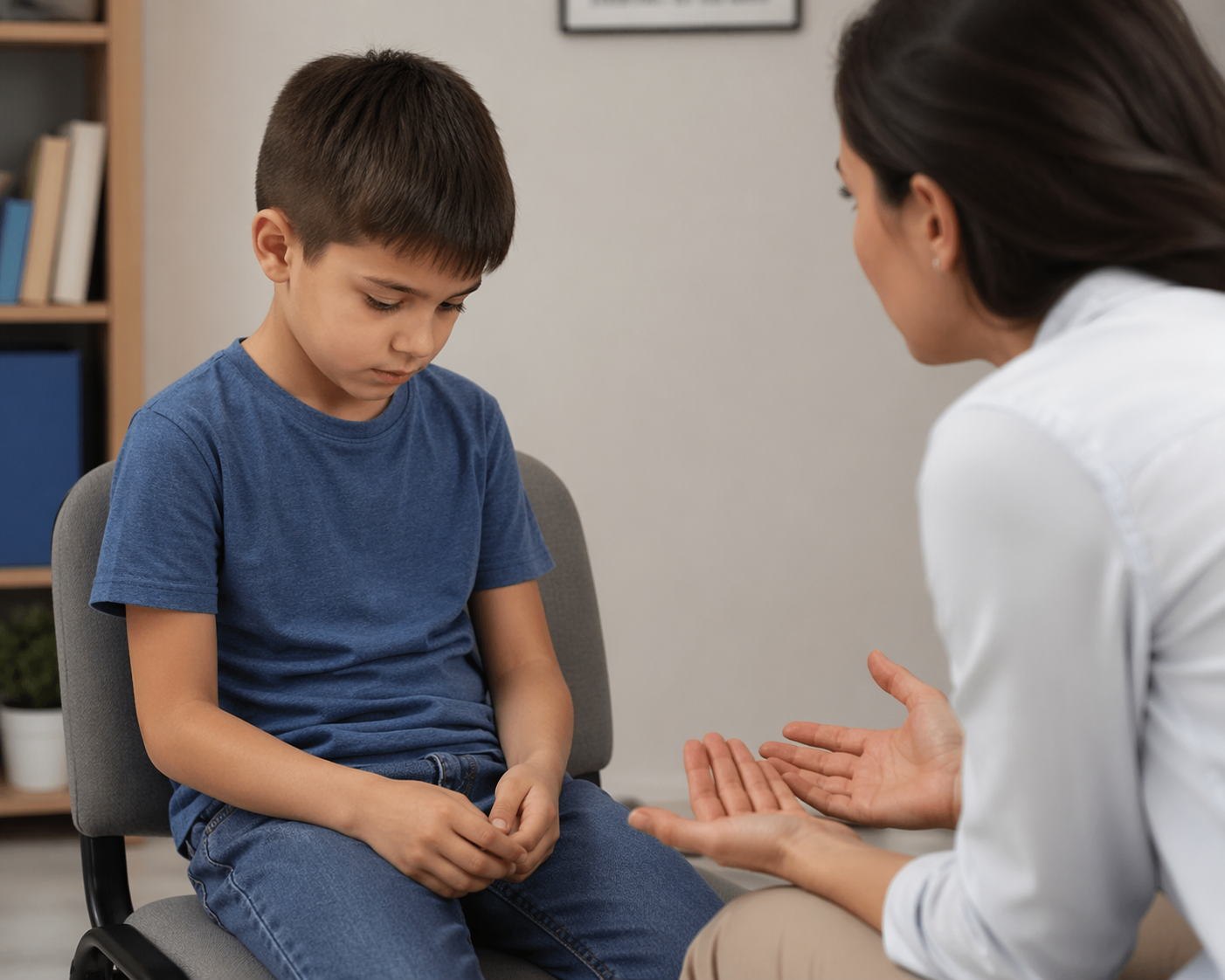 NIÑO QUE NO MIRA A LA CARA